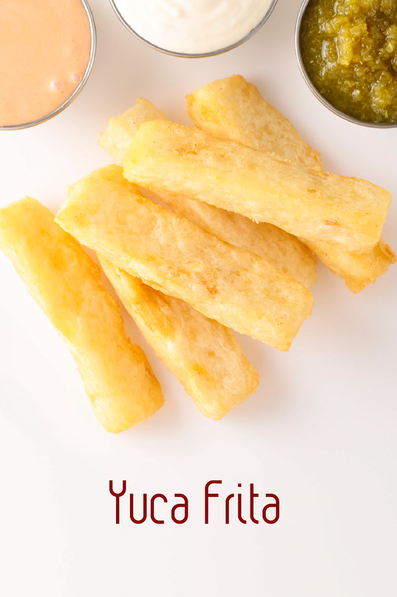 Yuca Frita with dipping sauces