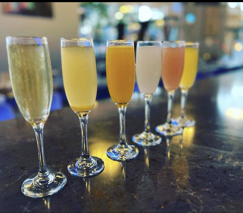 Mimosa flight, brunch ready