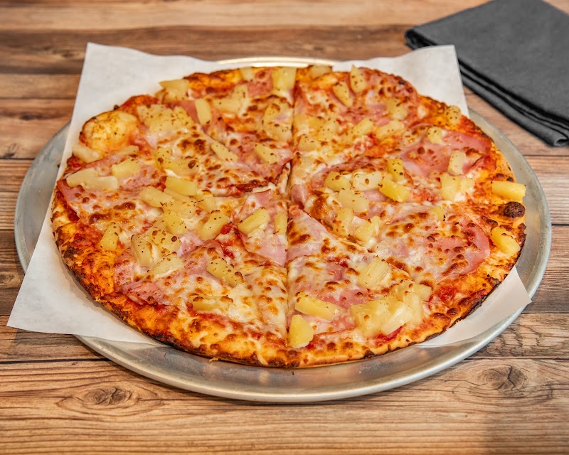 Generous ham pineapple pizza