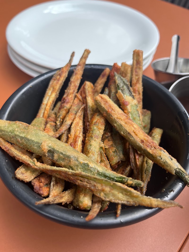 Crispy spiced okra fries