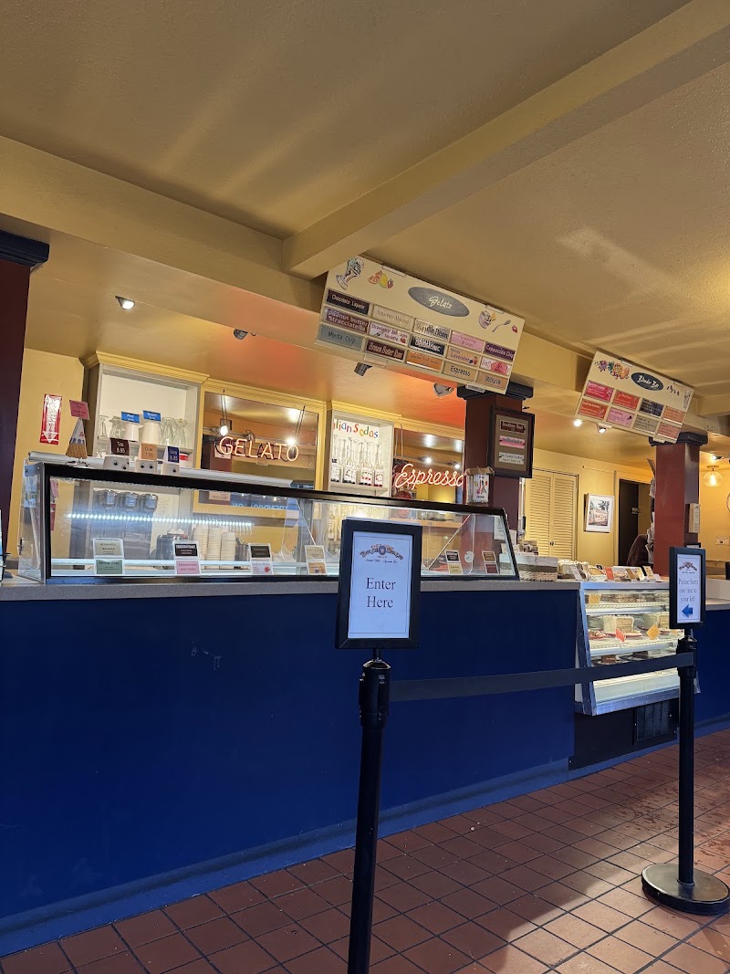 Classic Italian gelato counter