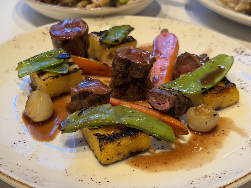 Tender meat, seasonal vegetables