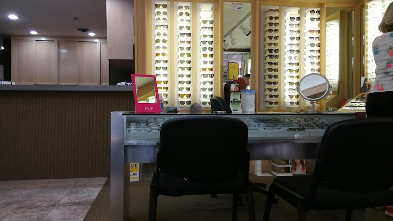 Sunglasses display, consultation area