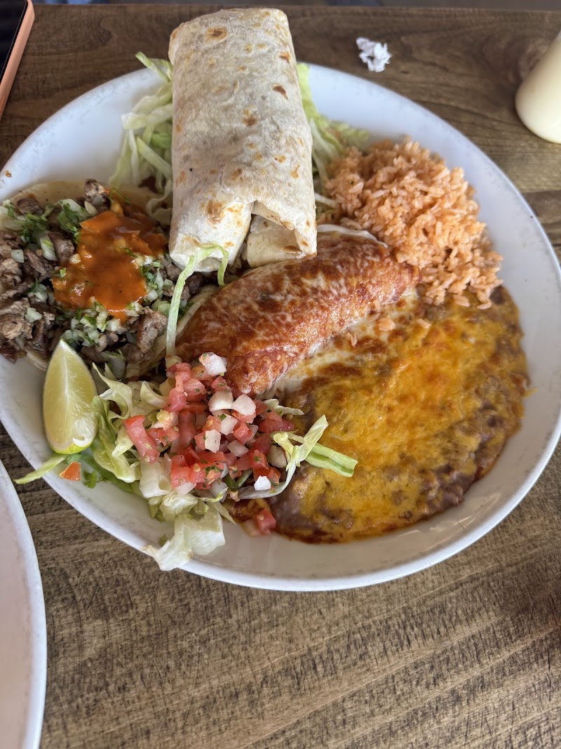 Carne asada super burrito plate