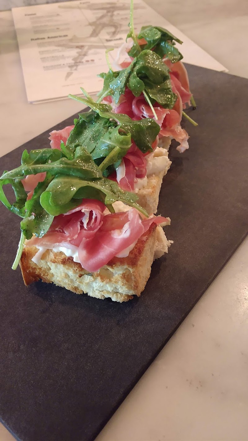 Prosciutto arugula bruschetta bites