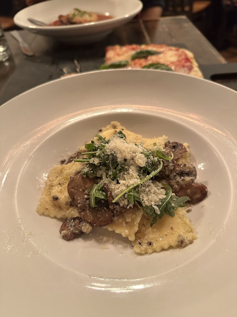 Ravioli with mushroom sauce