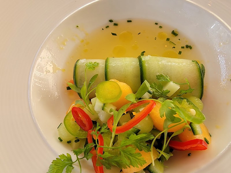 Chilled cucumber, garden vegetables