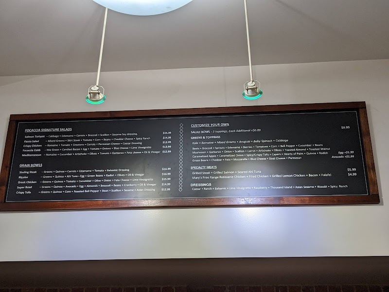 Fresh salad menu board