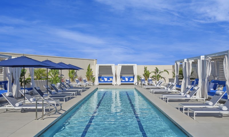 Heated outdoor pool deck