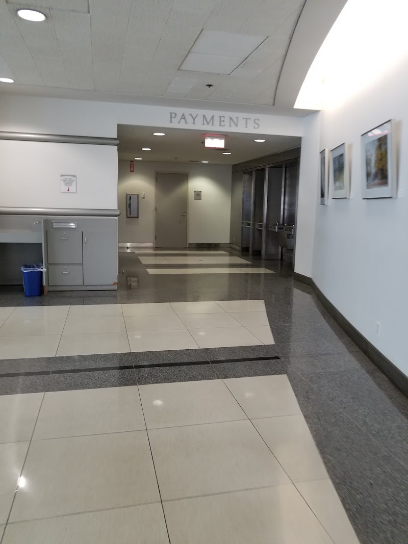 Payments corridor, polished floors
