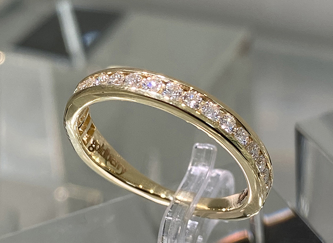 Diamond eternity wedding band