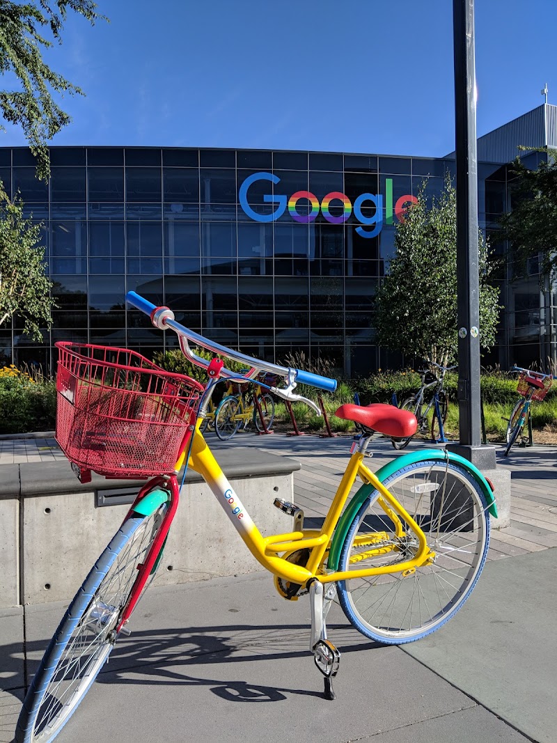 Colorful bikes, Google headquarters