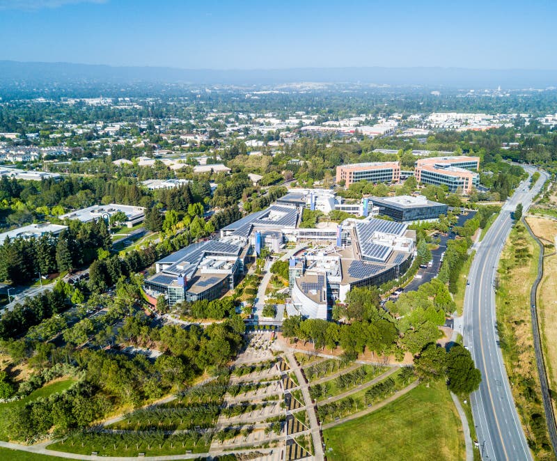 Sprawling campus aerial view