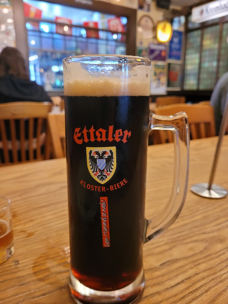 Dark Bavarian beer poured