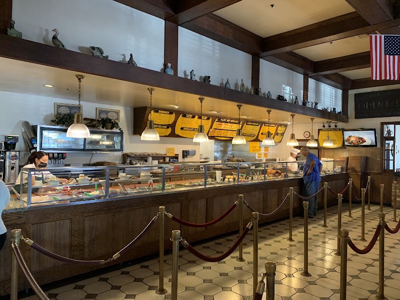 Classic cafeteria serving counter
