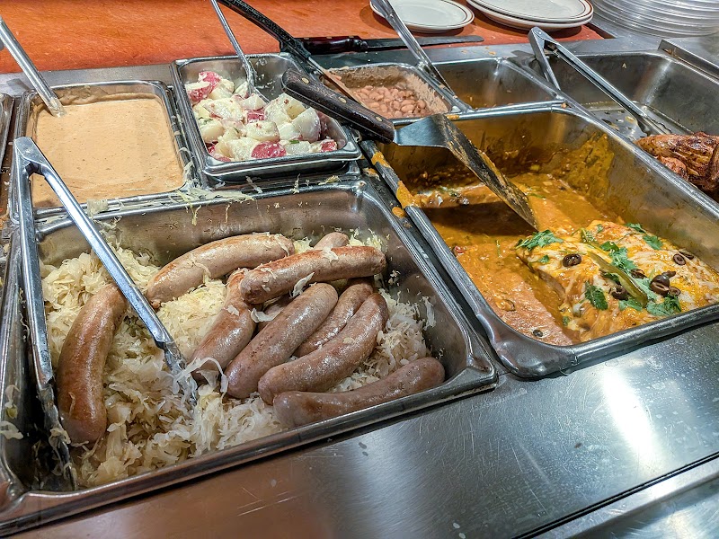 Sausages, sauerkraut, and sides