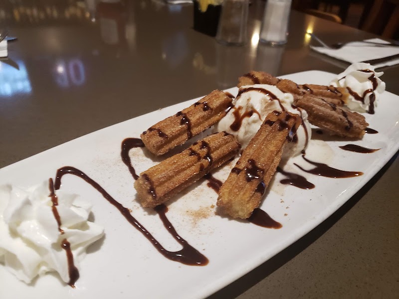 Churros with chocolate drizzle