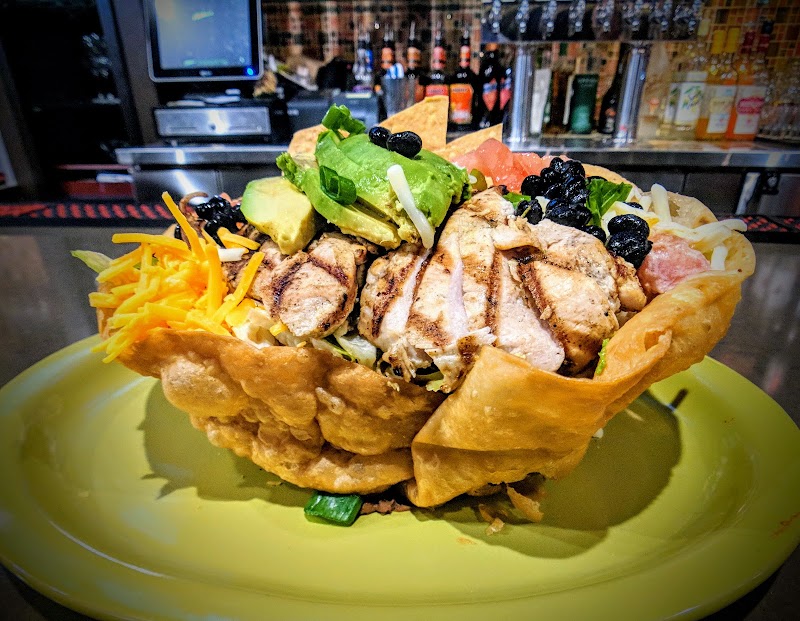 Grilled chicken taco salad bowl