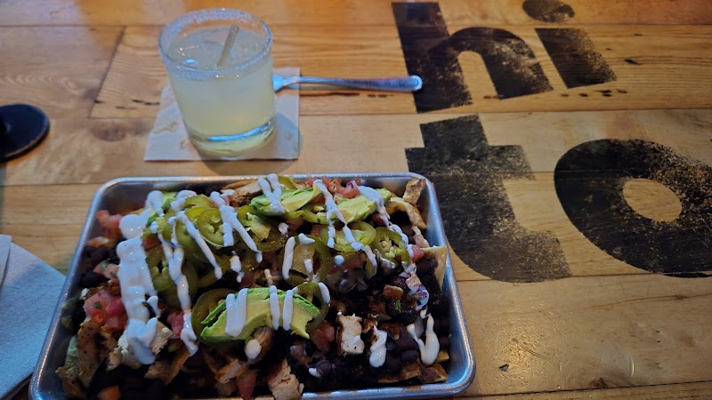Nachos and a margarita