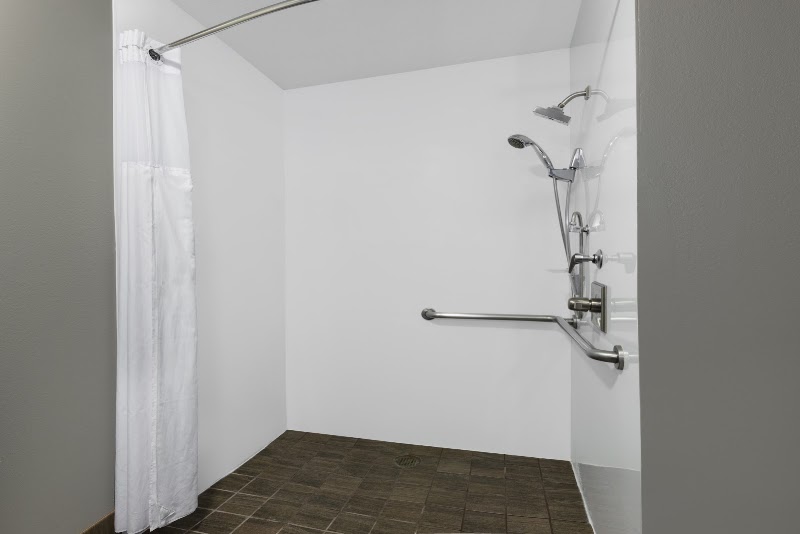 Spacious accessible shower