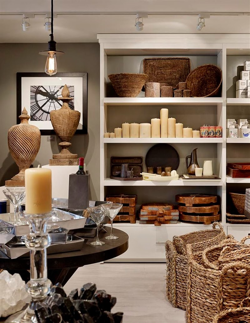 Curated shelves, handcrafted textures