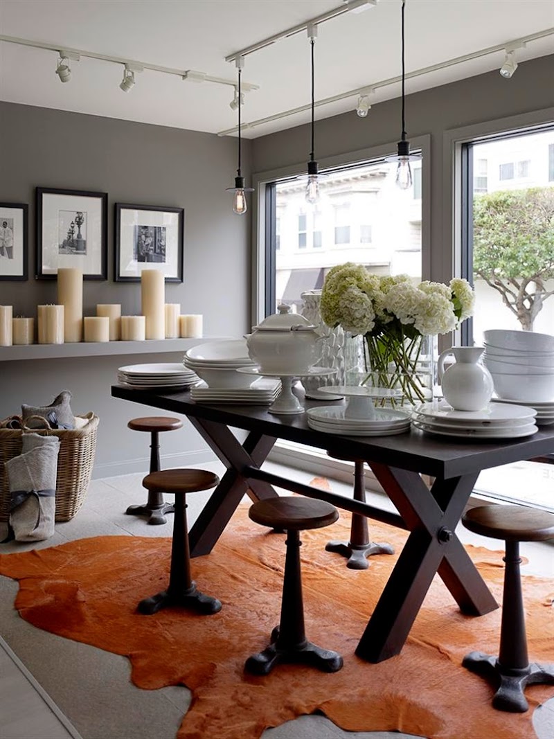 Curated tableware beautifully displayed