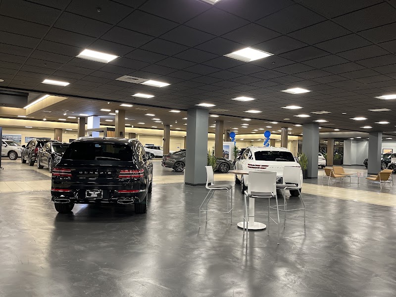 Spacious indoor showroom floor