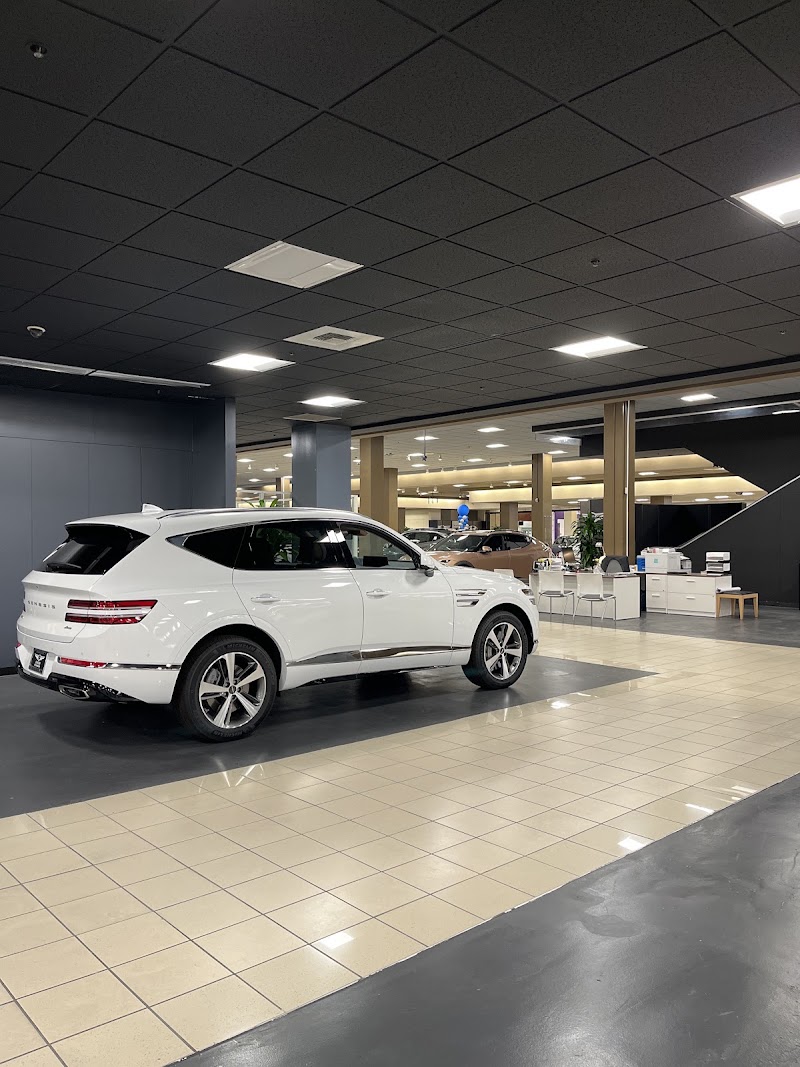 White Genesis SUV inside