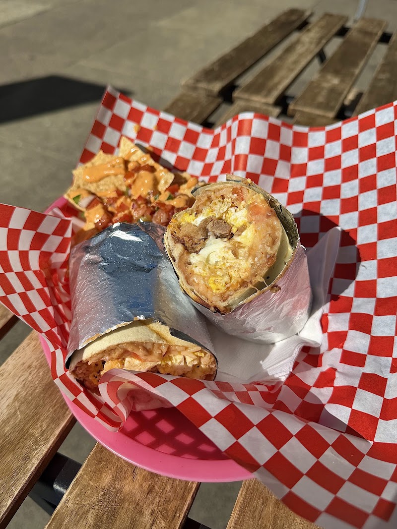 Burrito cut open, loaded