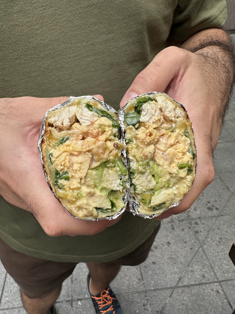 Burrito packed with greens