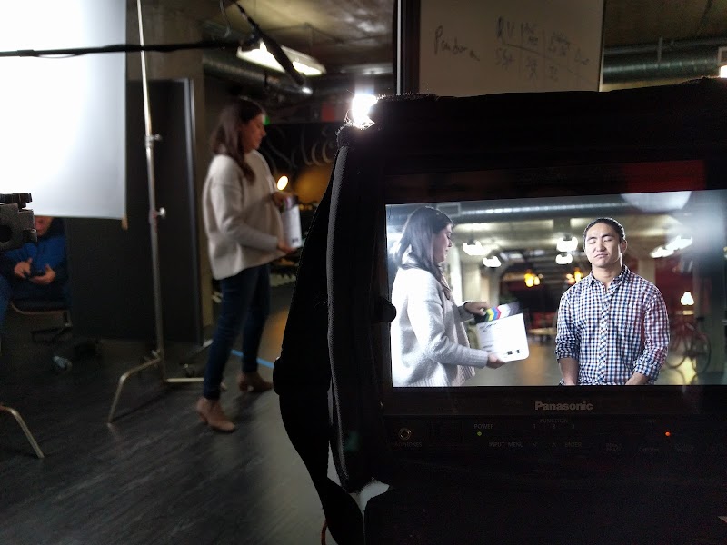 Behind the scenes filming