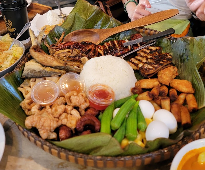 Festive boodle feast spread