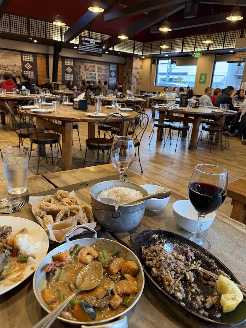Spread of authentic Filipino dishes