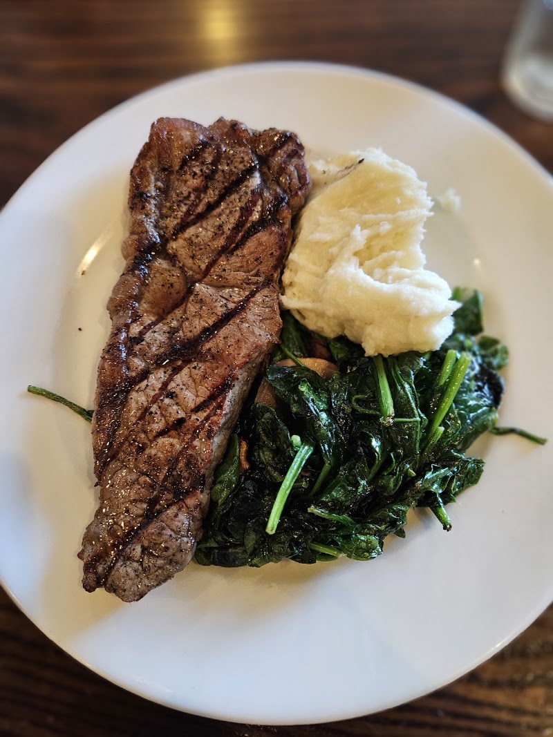 Grilled steak with sides
