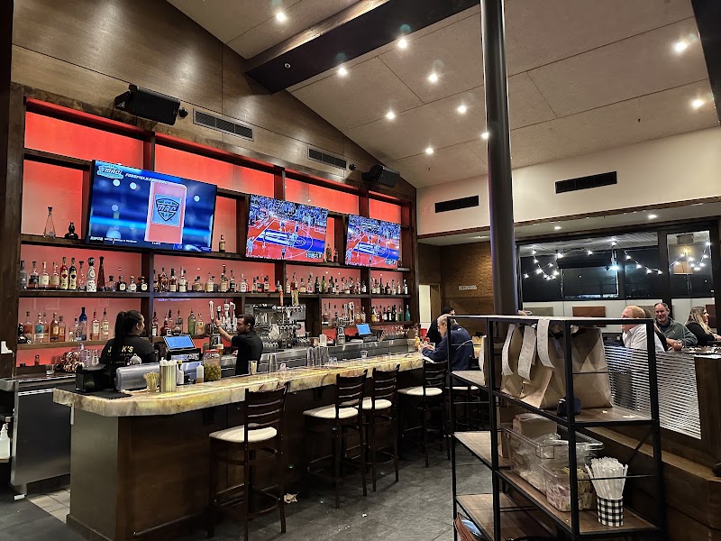 Lively bar, game day
