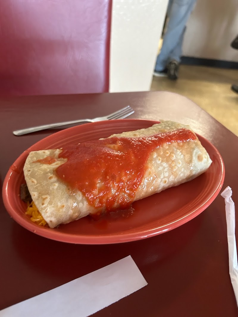 Saucy burrito, classic plate