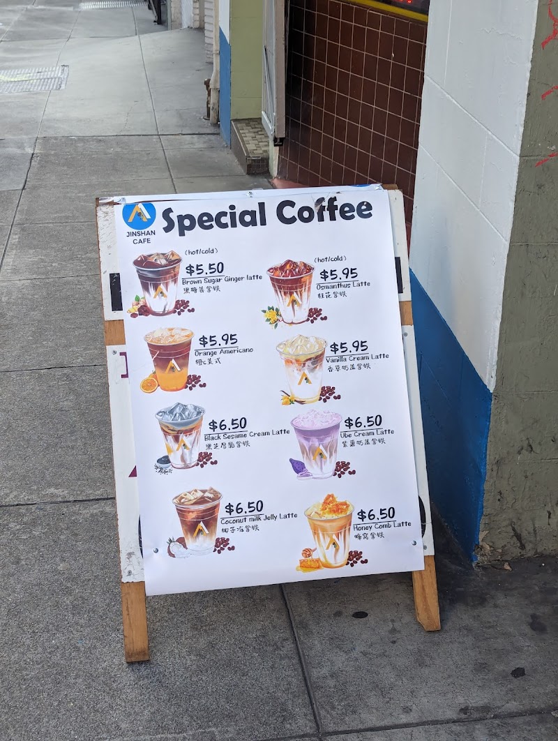 Special coffee menu outside