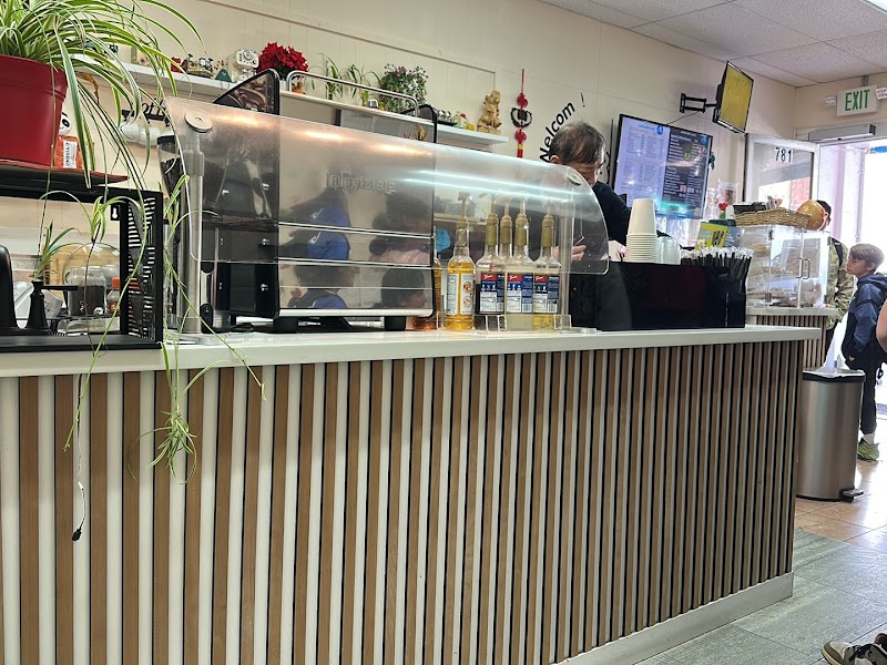 Welcoming café bar counter