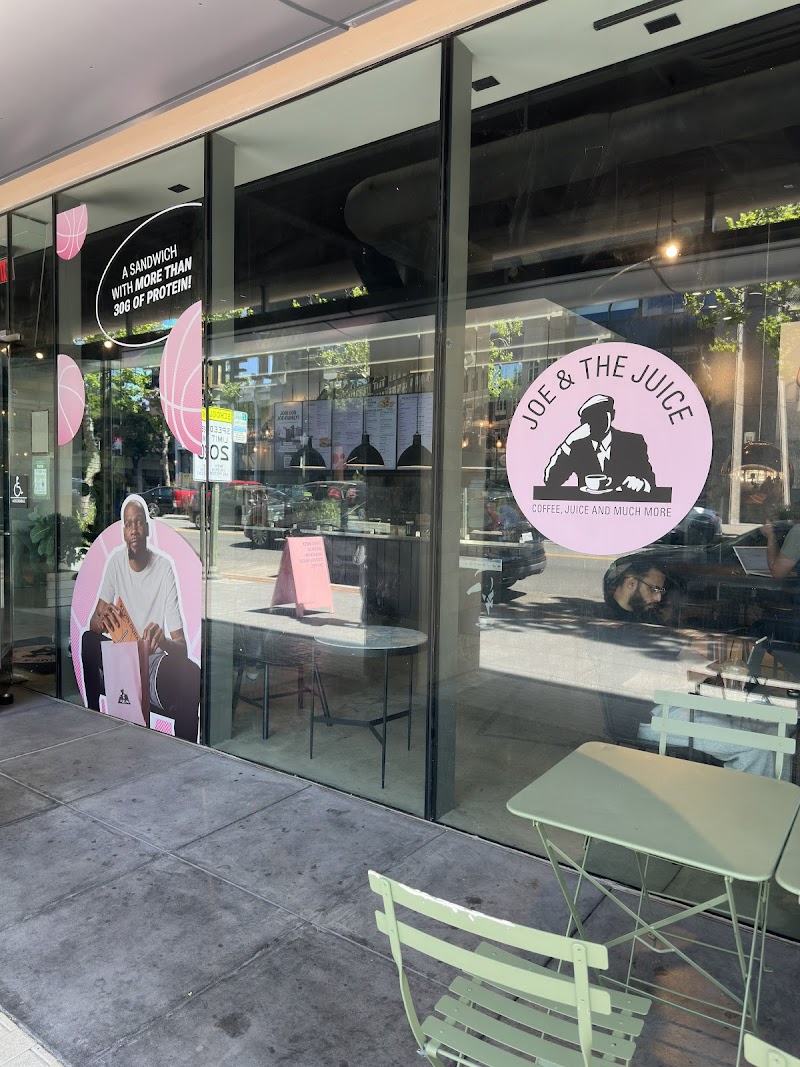 Bright storefront, outdoor seating