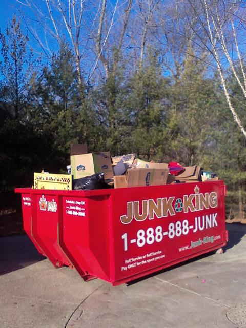 Dumpster loaded and ready