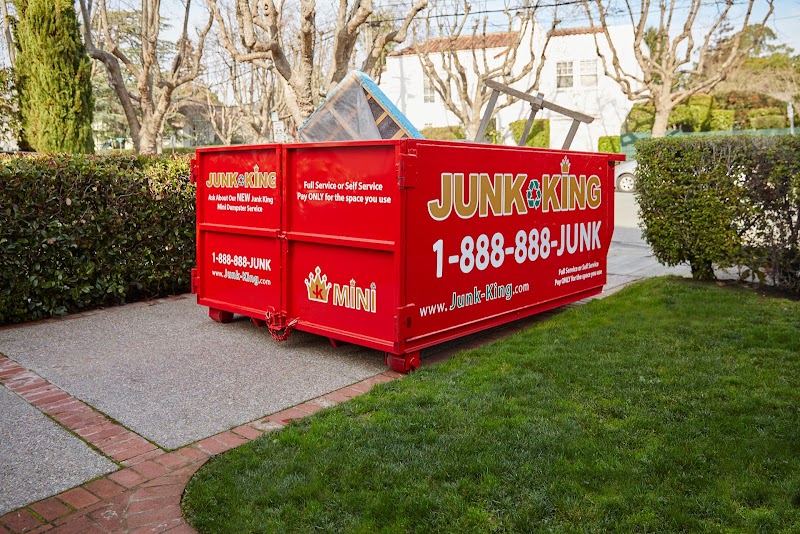 Mini dumpster ready to load