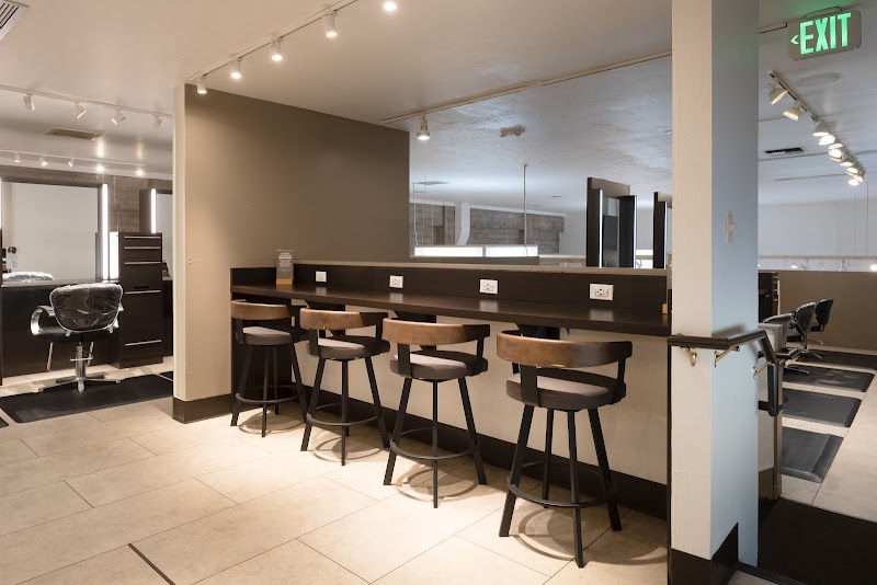 Modern salon waiting area