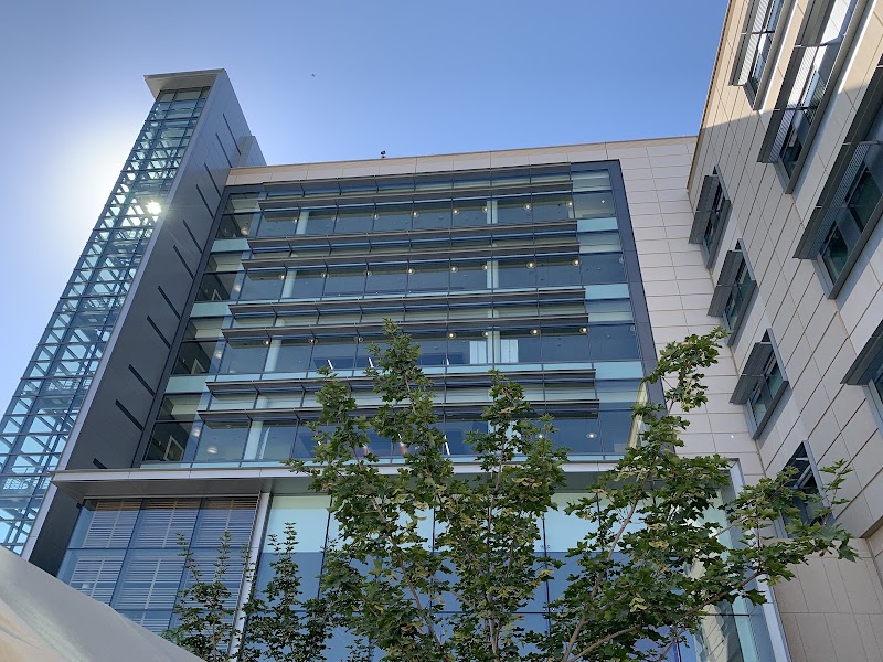 Modern glass medical tower
