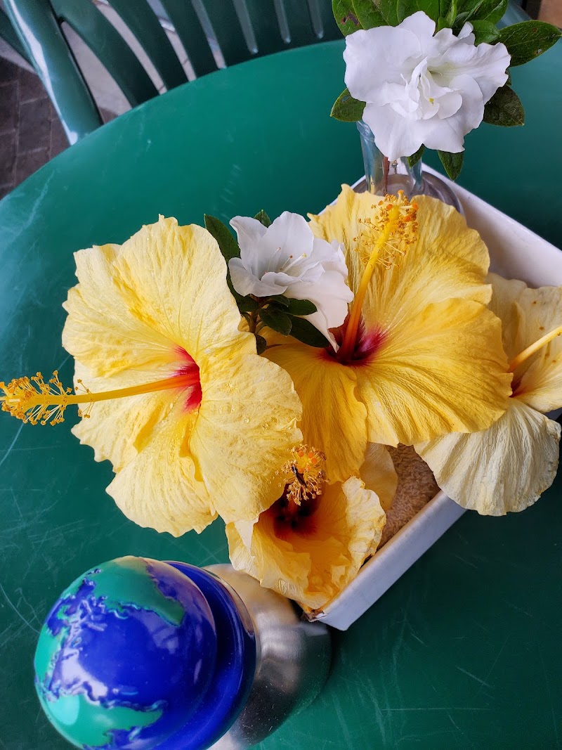 Cheerful blooms and globe trinket