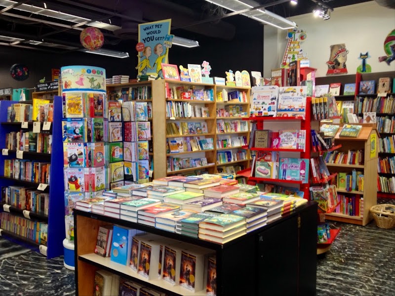 Colourful, dedicated children's book section