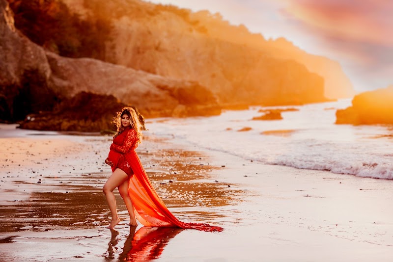 Flowing dress coastal glow