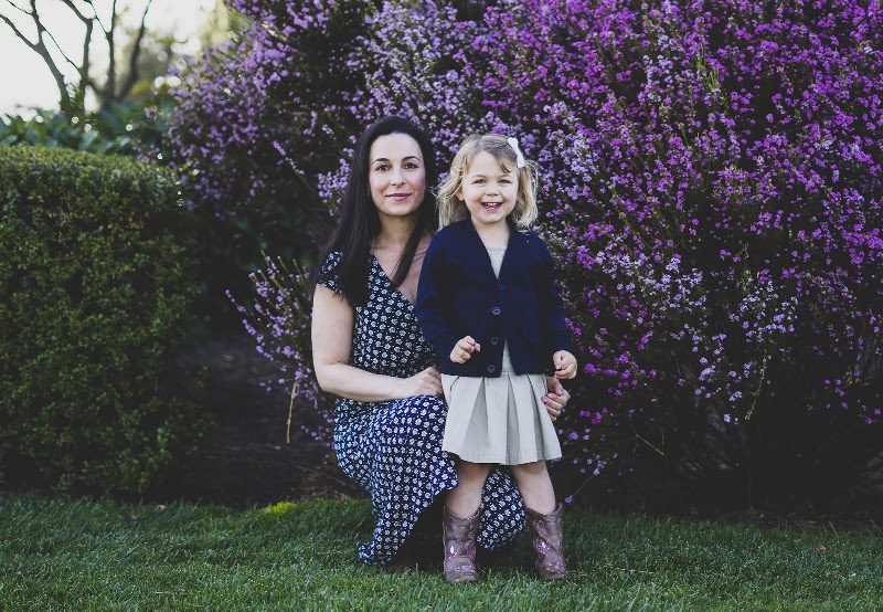 Mother and daughter, blooming