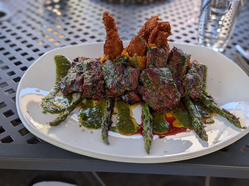 Steak with chimichurri sauce