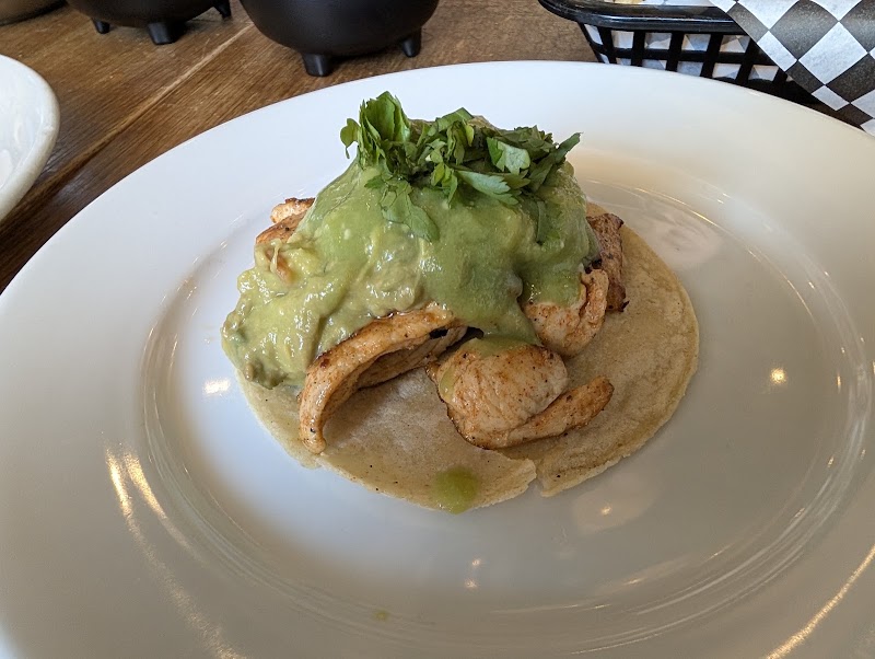 Seared shrimp avocado taco