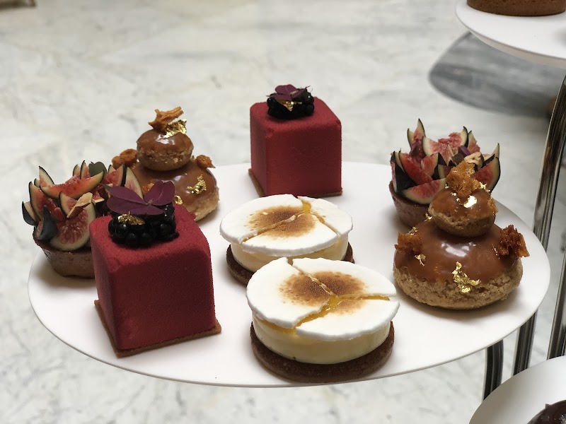 Artful pastries, gold leaf finish
